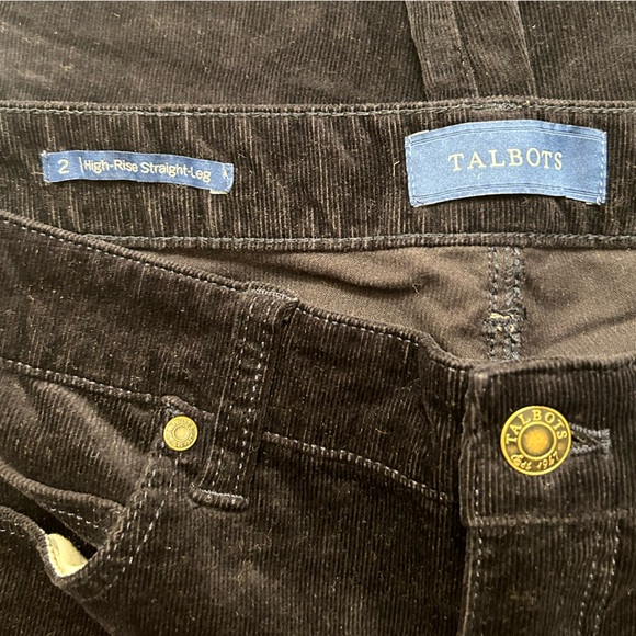 Talbots Navy High Rise Straight Leg Corduroy Pants - Picture 5 of 10
